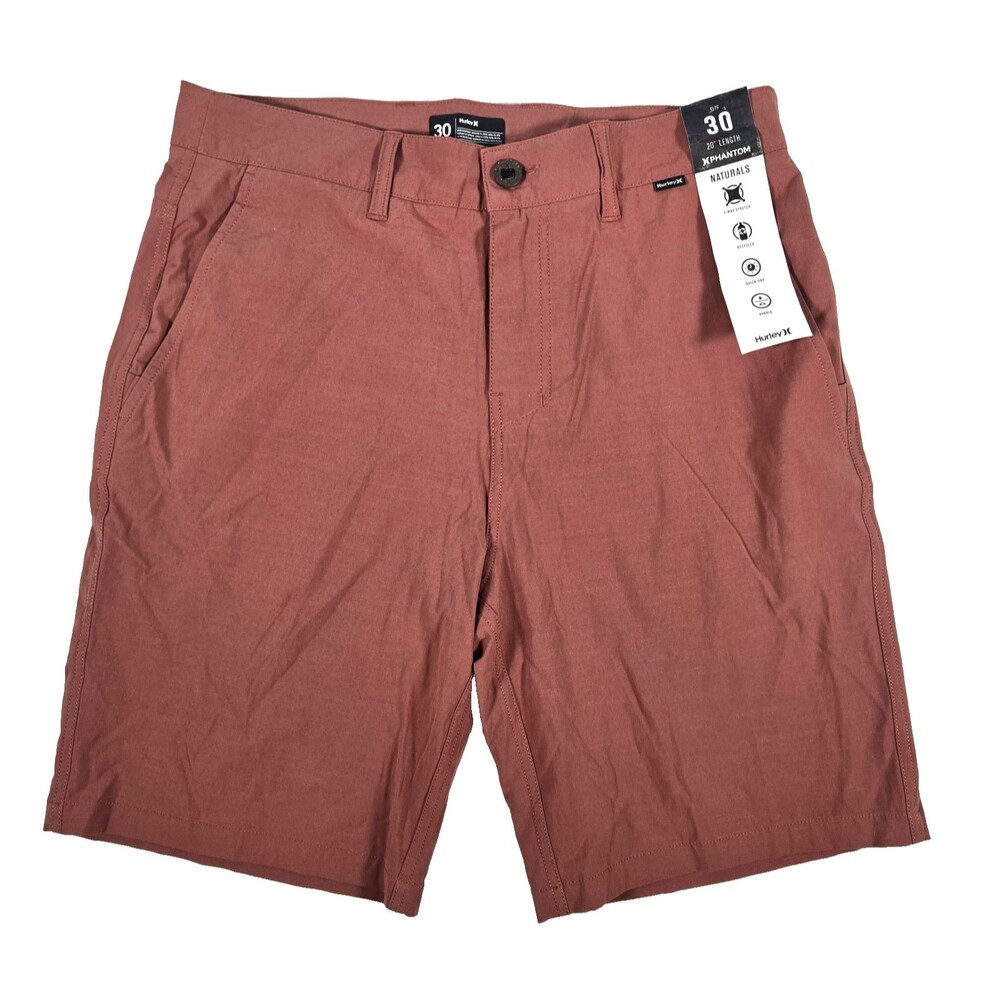 Hurley Men's Phantom Naturals Hybrid Quick Dry Umber Brown Shorts - Size 30 New